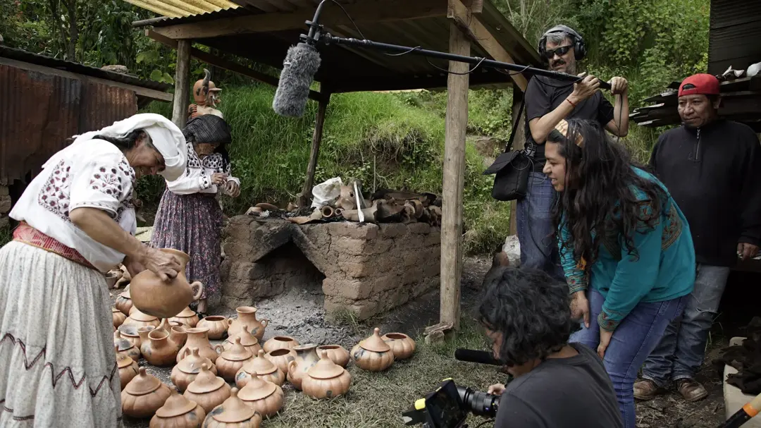 Detrás de cámaras de Mujer de Barro. Foto: cortesía Concepción Vásquez