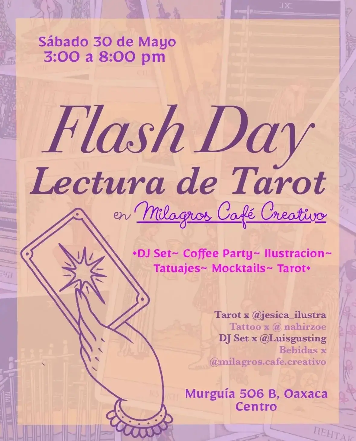 Flyer del evento: Flash Day: Lectura de Tarot