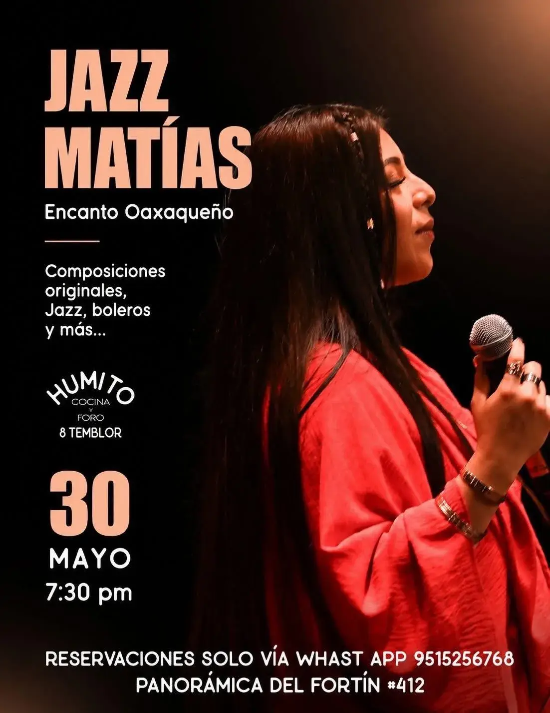 Flyer del evento: JAZZ MATÍAS Encanto Oaxaqueño