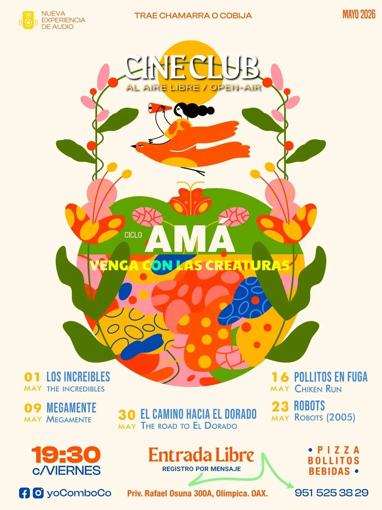 Flyer del evento: Cineclub al Aire Libre: Ciclo AMA