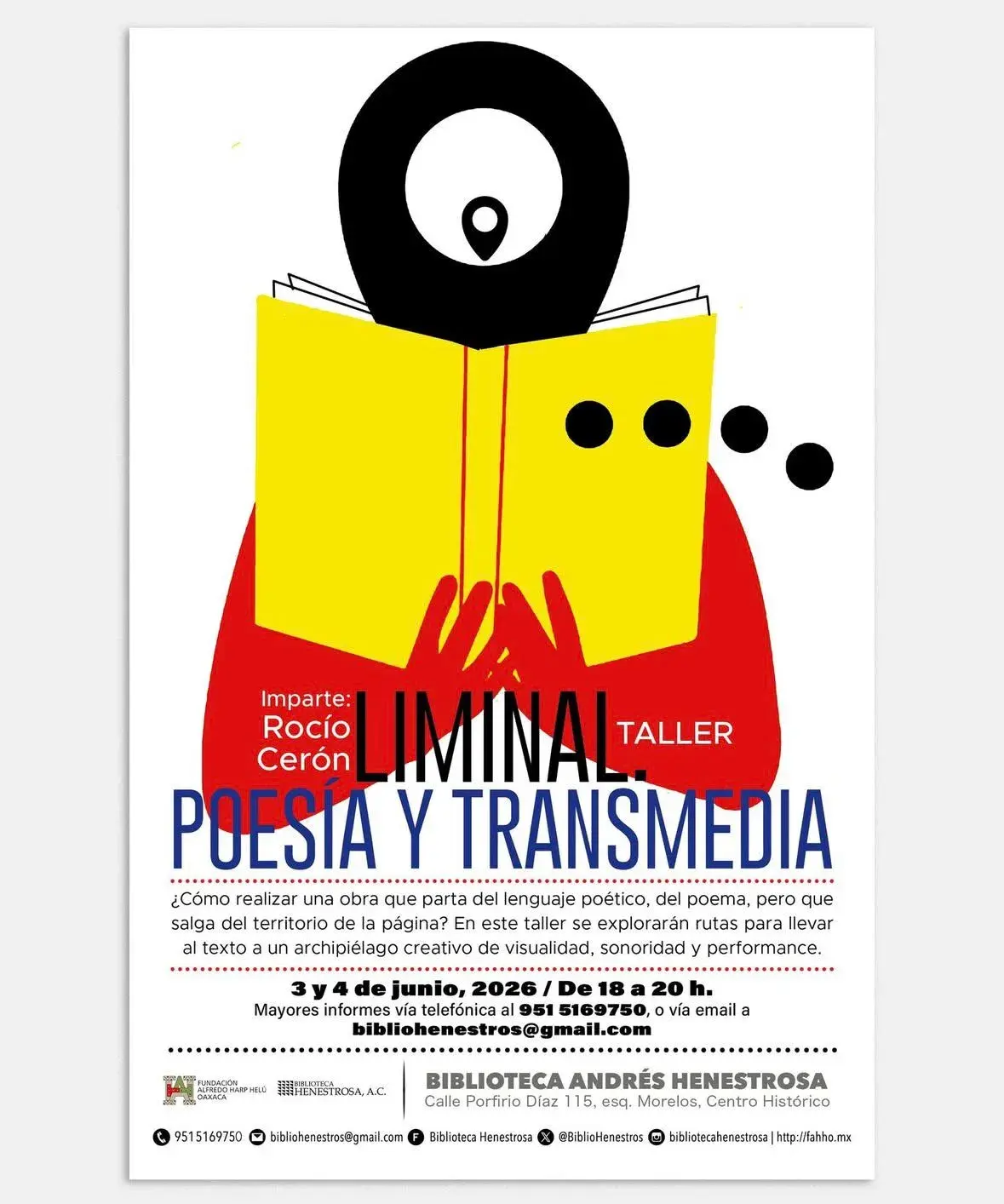 Flyer del evento: LIMINAL TALLER POESÍA Y TRANSMEDIA