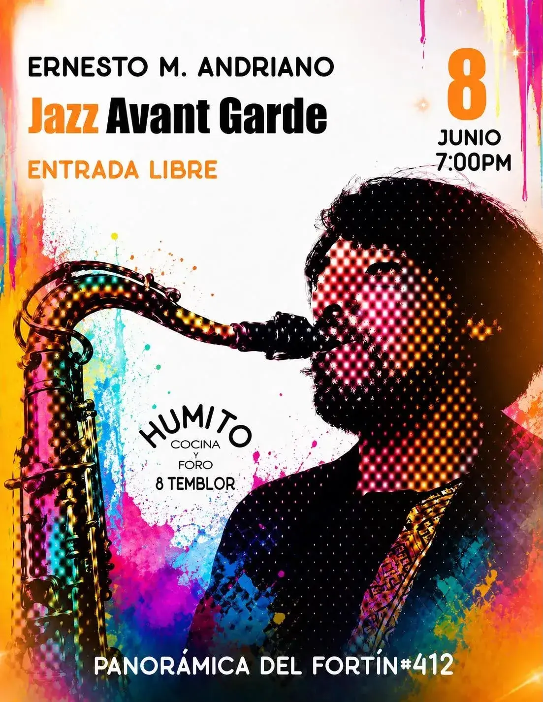 Flyer del evento: ERNESTO M. ANDRIANO Jazz Avant Garde