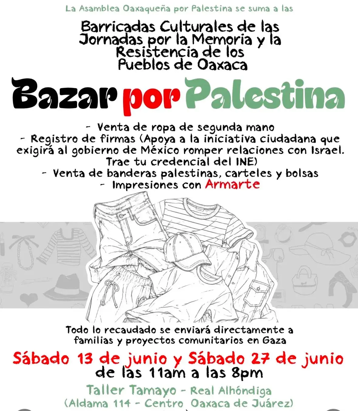 Flyer del evento: Bazar por Palestina