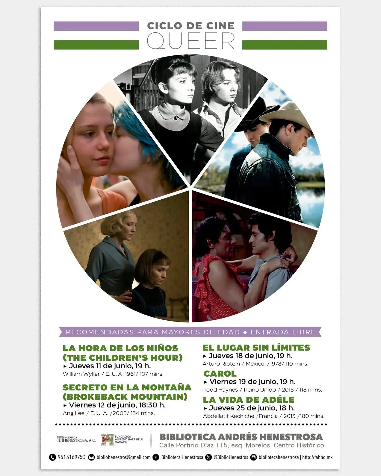 Flyer del evento: Ciclo de Cine Queer
