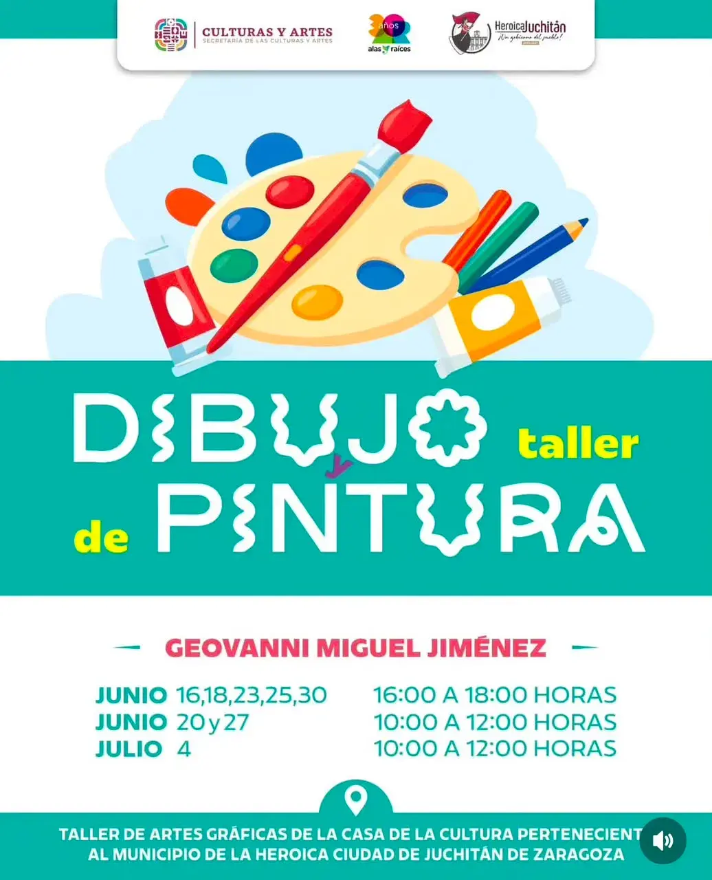 Flyer del evento: Taller de Dibujo y Pintura