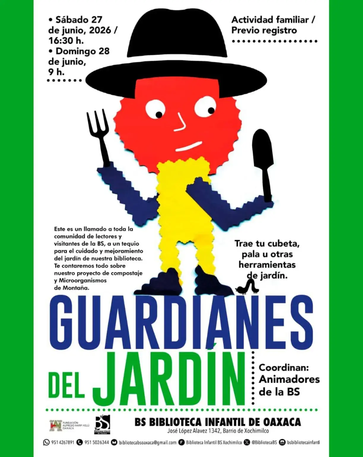 Flyer del evento: Guardianes del Jardín