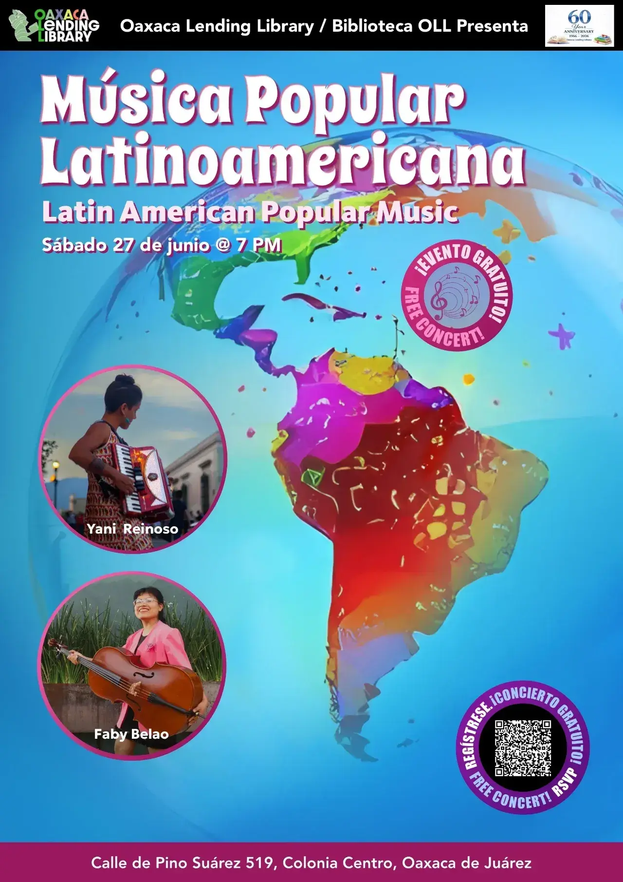 Flyer del evento: Música Popular Latinoamericana