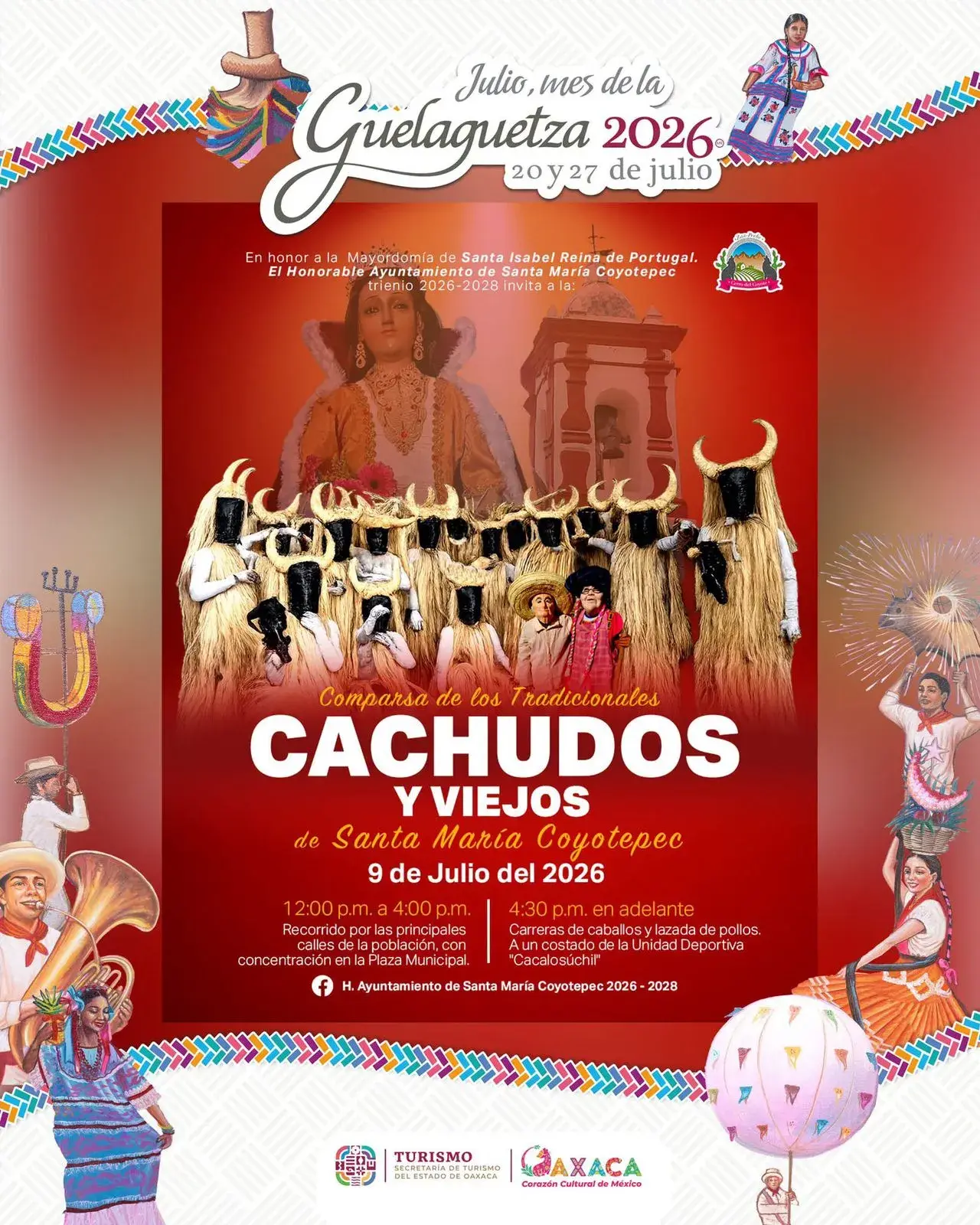 Comparsa de los Tradicionales Cachudos y Viejos de Santa María Coyotepec