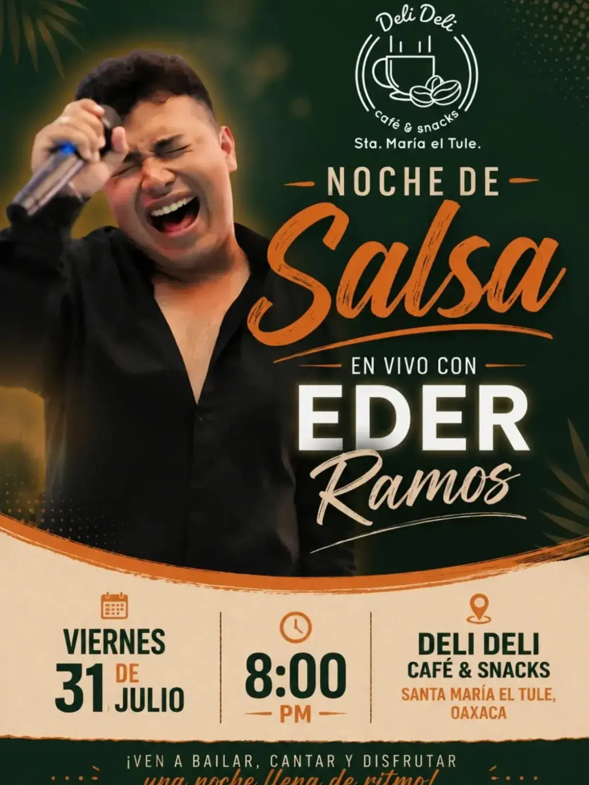 Flyer del evento: Noche de Salsa en Vivo con Eder Ramos