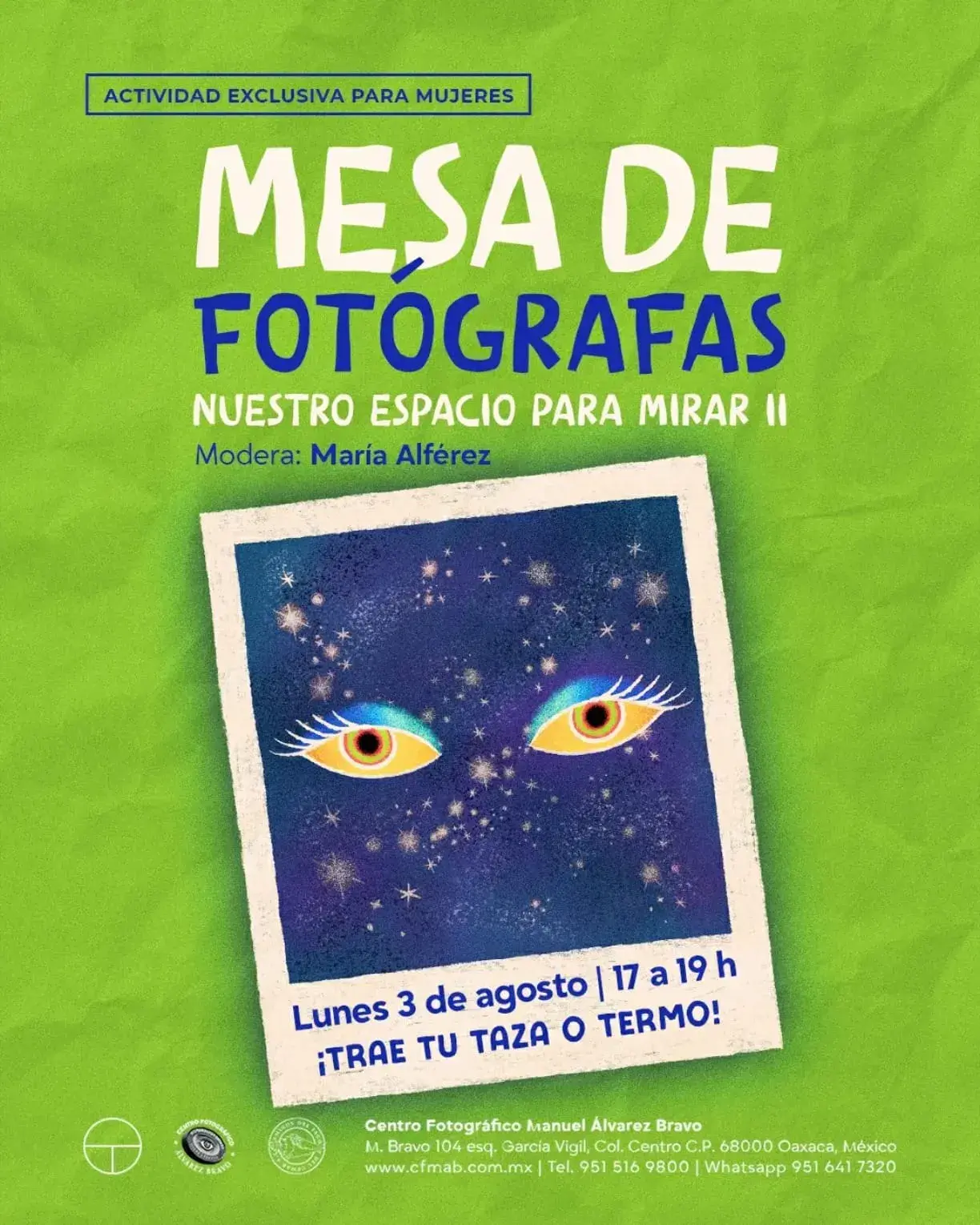 Flyer del evento: Mesa de Fotógrafas: Nuestro Espacio para Mirar II