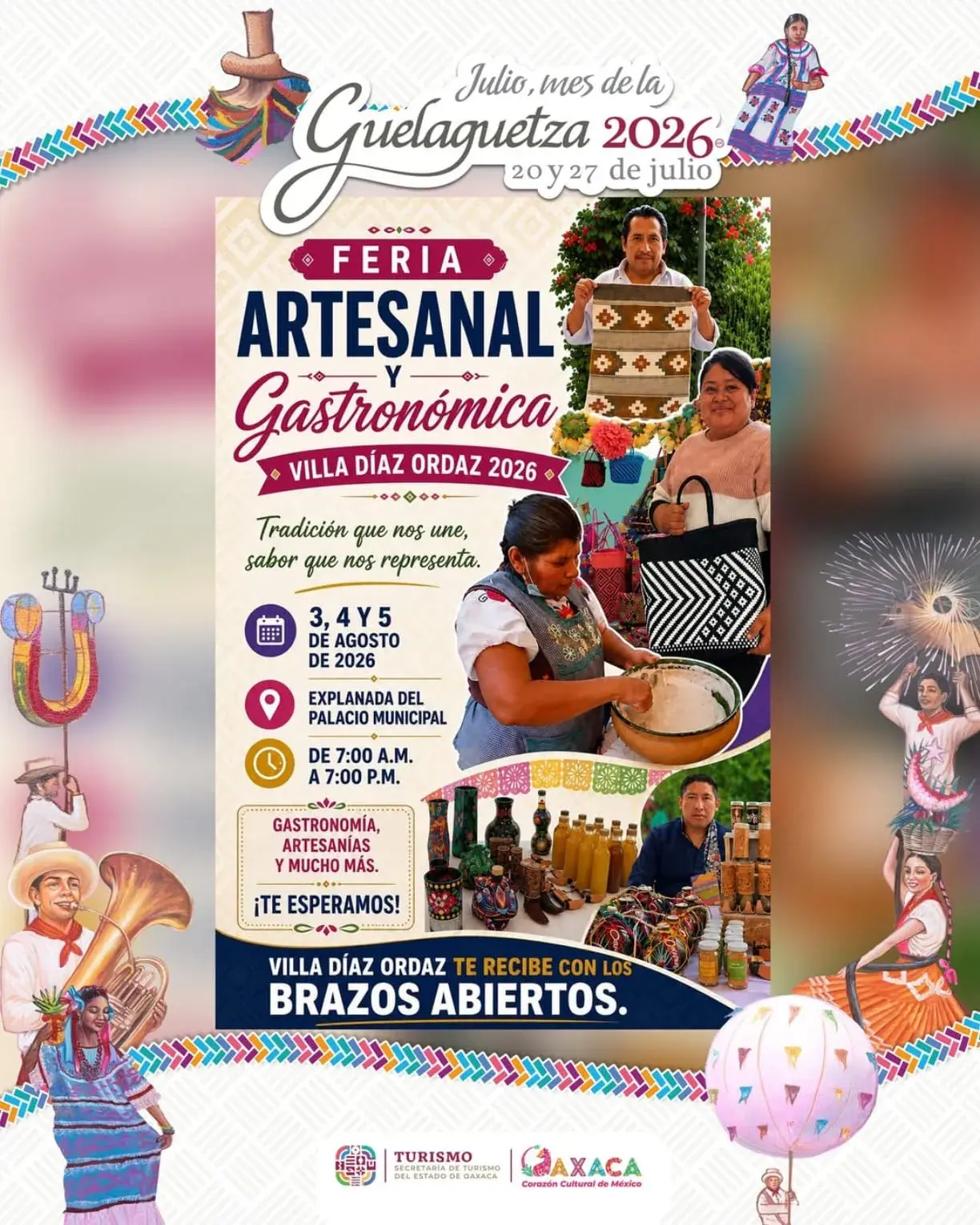 Flyer del evento: Feria Artesanal y Gastronómica Villa Díaz Ordaz 2026