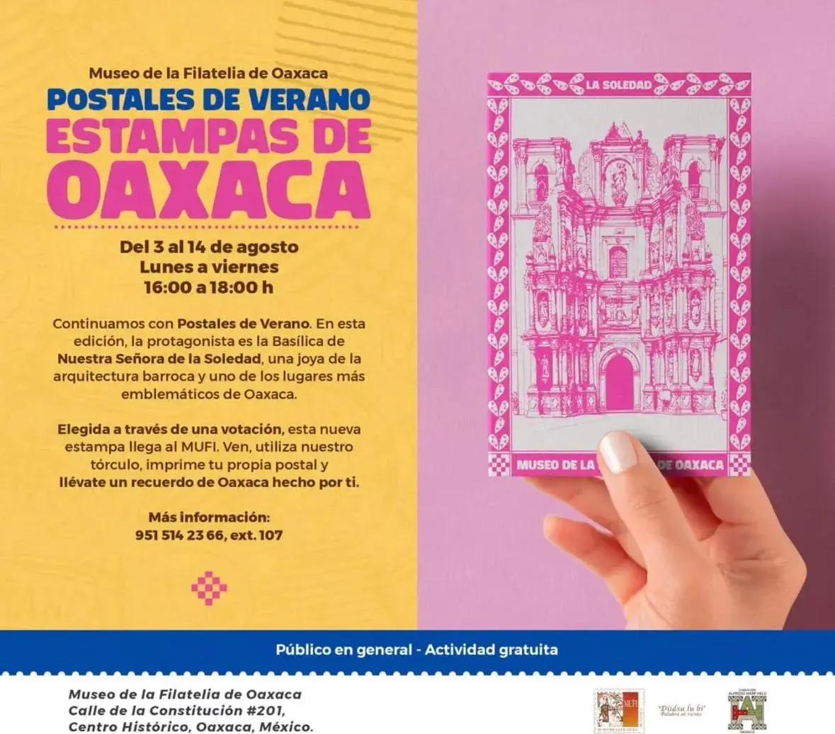 Flyer del evento: POSTALES DE VERANO ESTAMPAS DE OAXACA