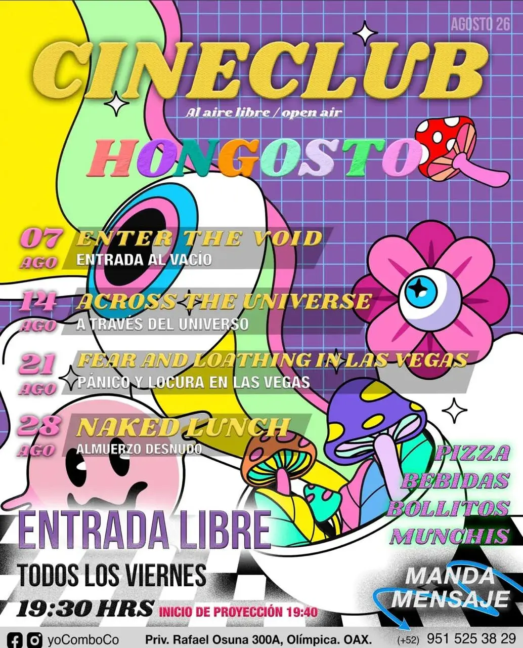 Flyer del evento: Cineclub Hongosto