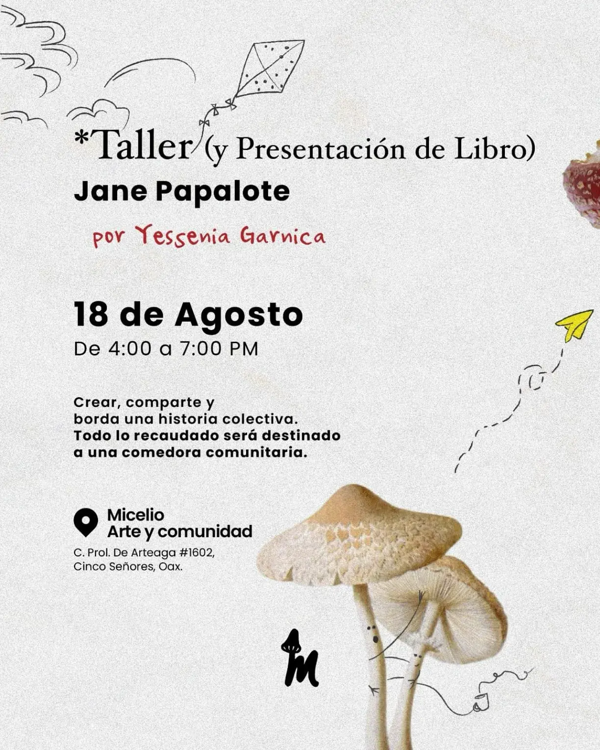 Taller (y Presentación de Libro) Jane Papalote