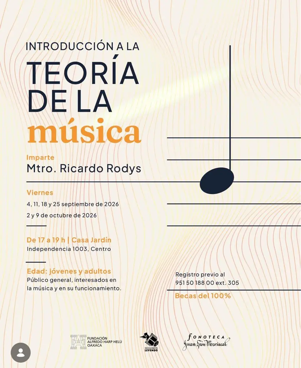 Flyer del evento: Introducción a la Teoría de la Música