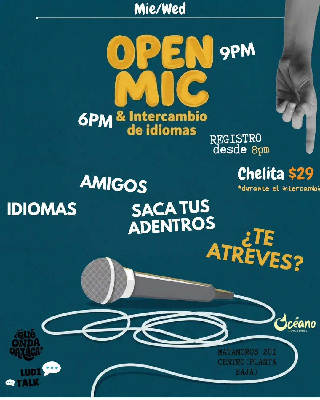 OPEN MIC & Intercambio de idiomas