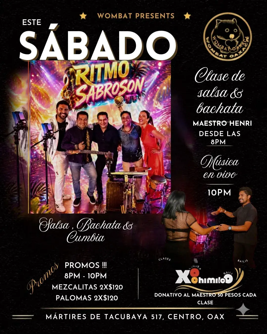 Música en vivo! & clases de bachata y salsa 