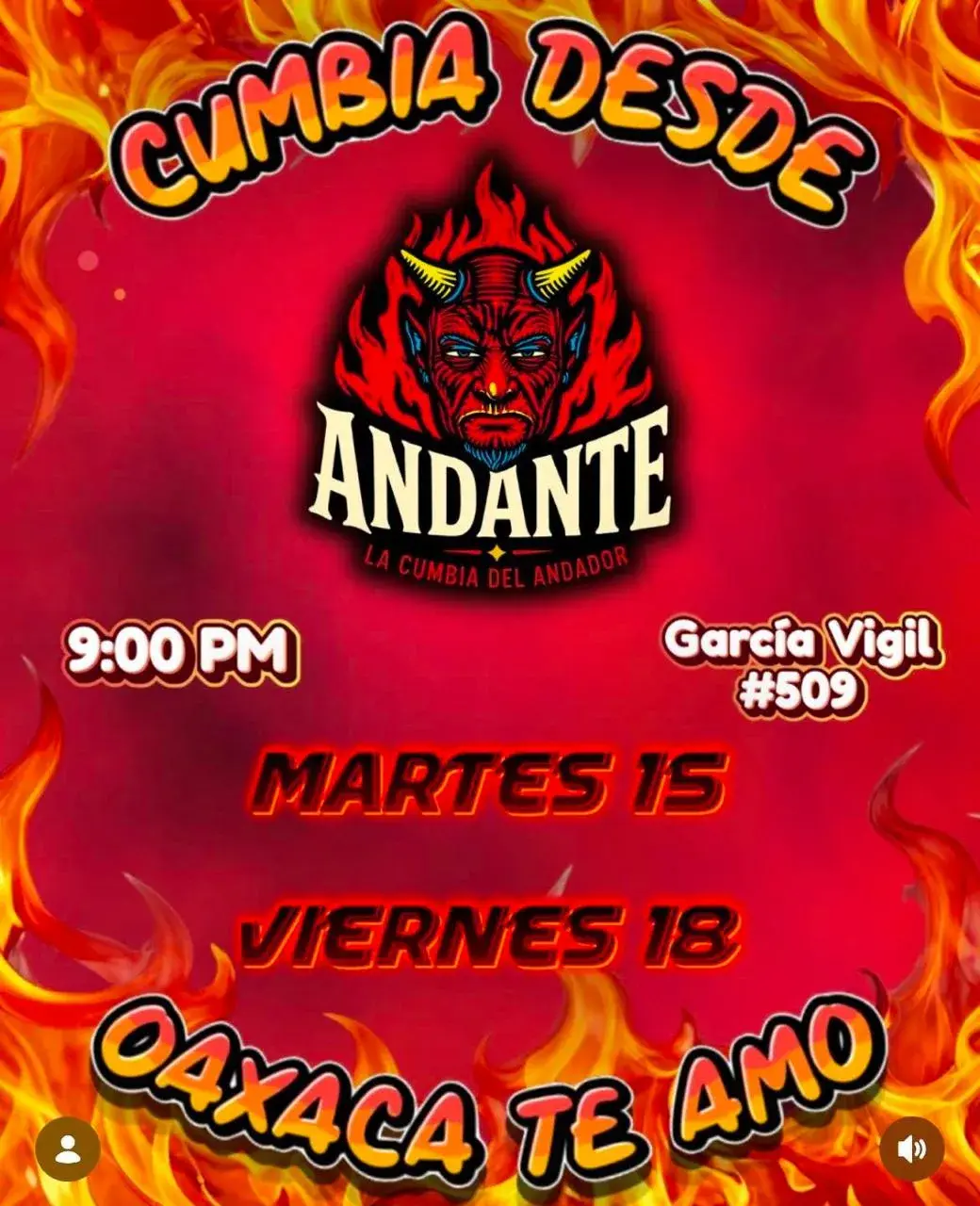 Flyer del evento: Cumbia Desde Andante