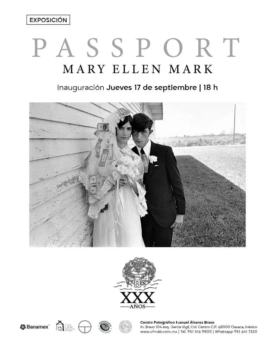Flyer del evento: Exposición Passport Mary Ellen Mark
