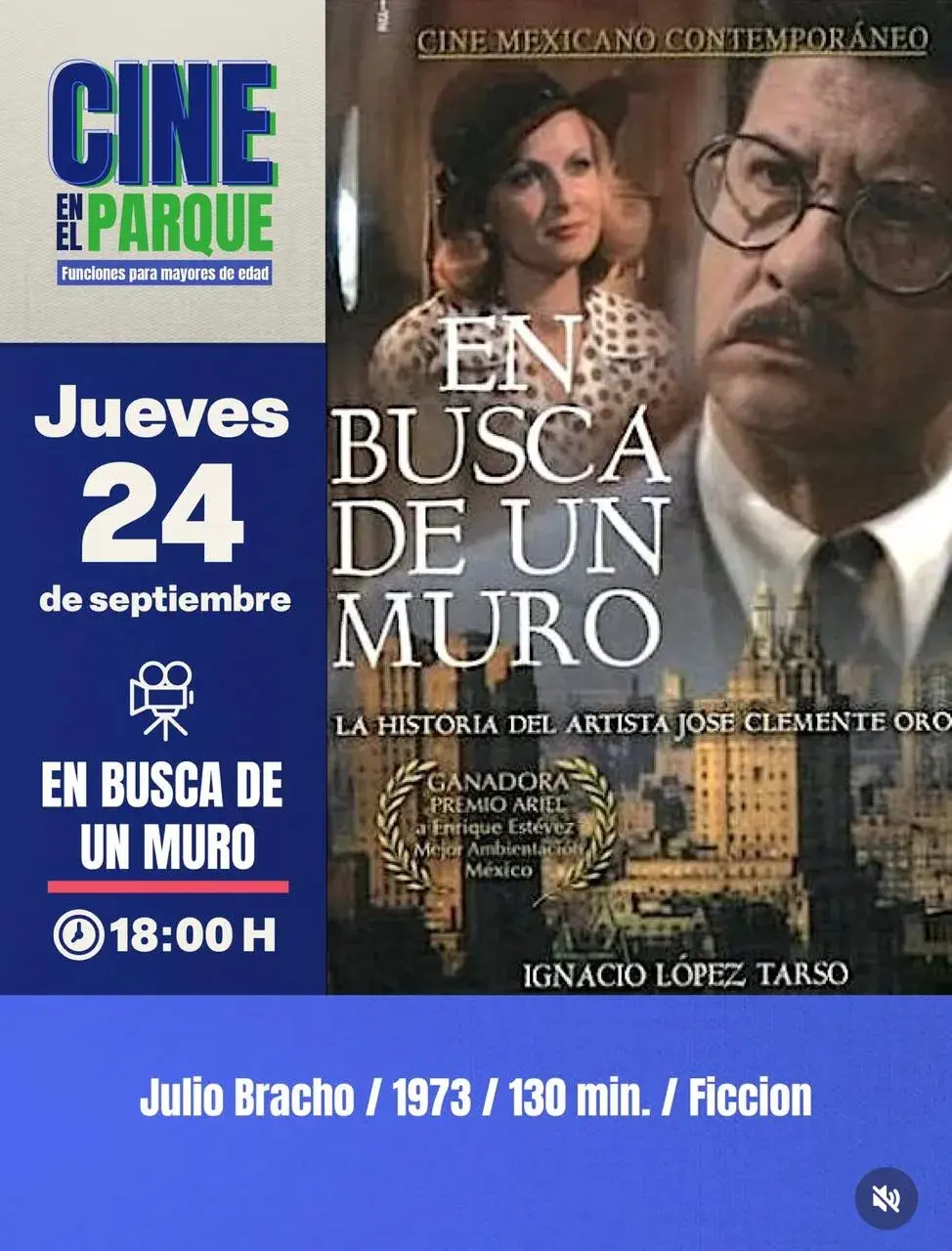 Flyer del evento: Cine en el Parque: En Busca de un Muro