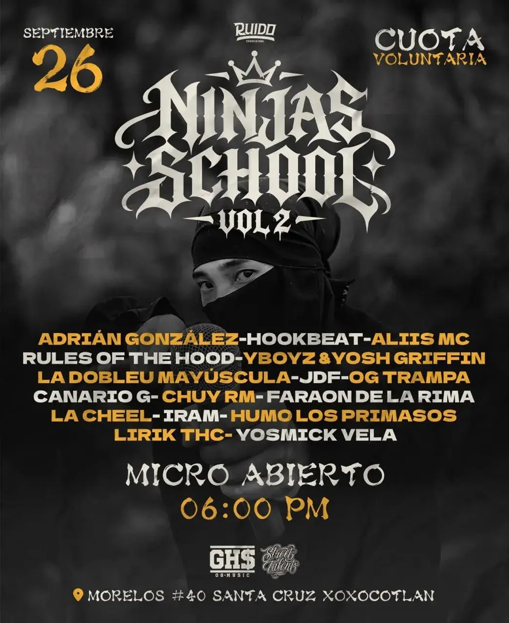 Flyer del evento: Ninjas School Vol 2