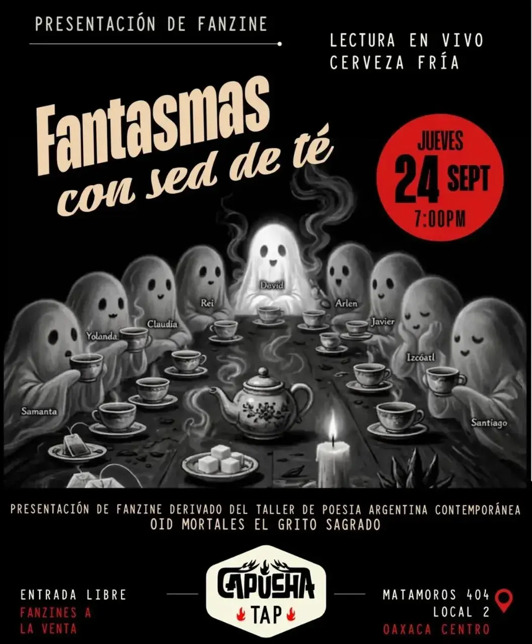 Flyer del evento: Fantasmas con sed de té