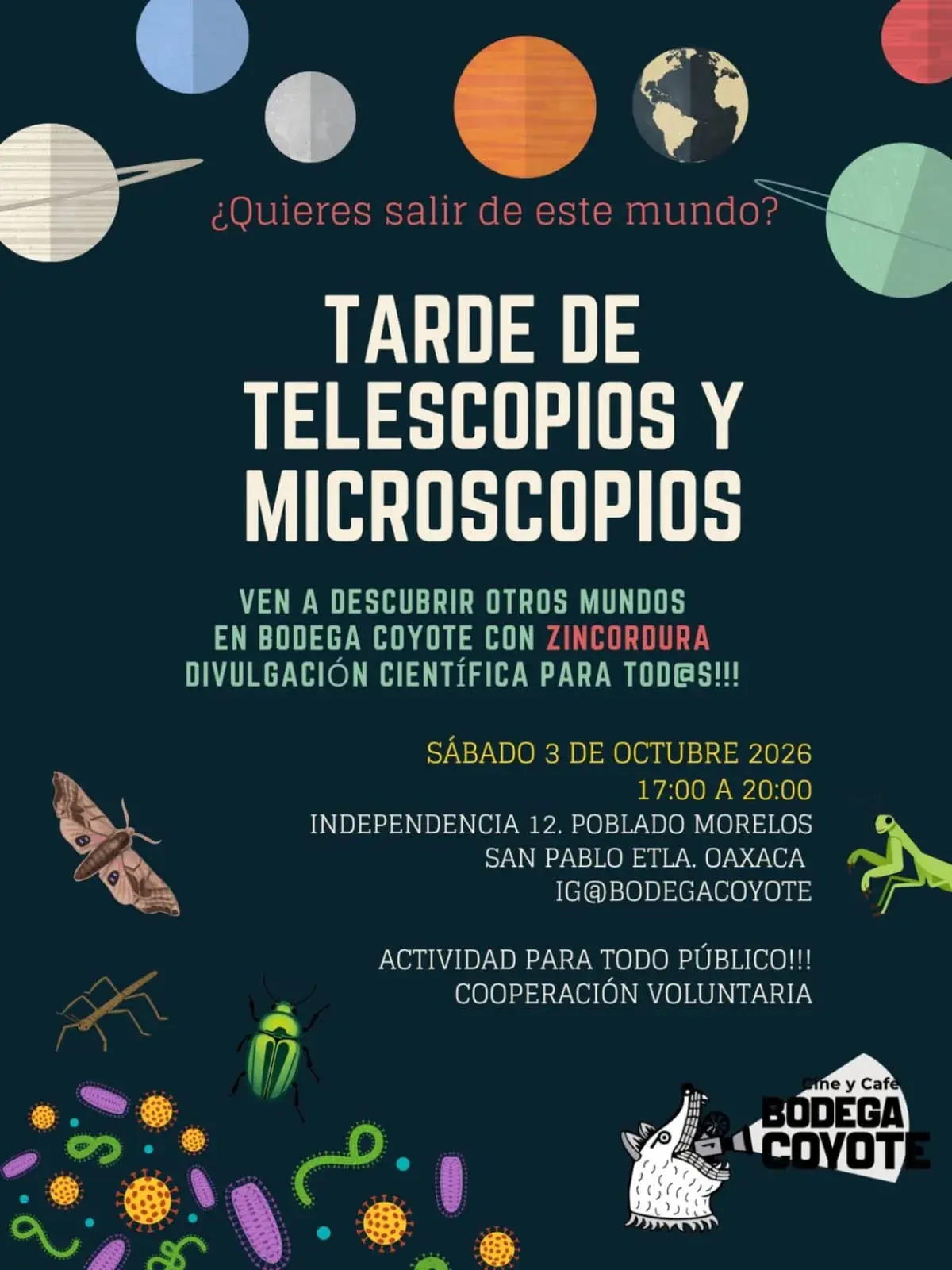 Tarde de Telescopios y Microscopios