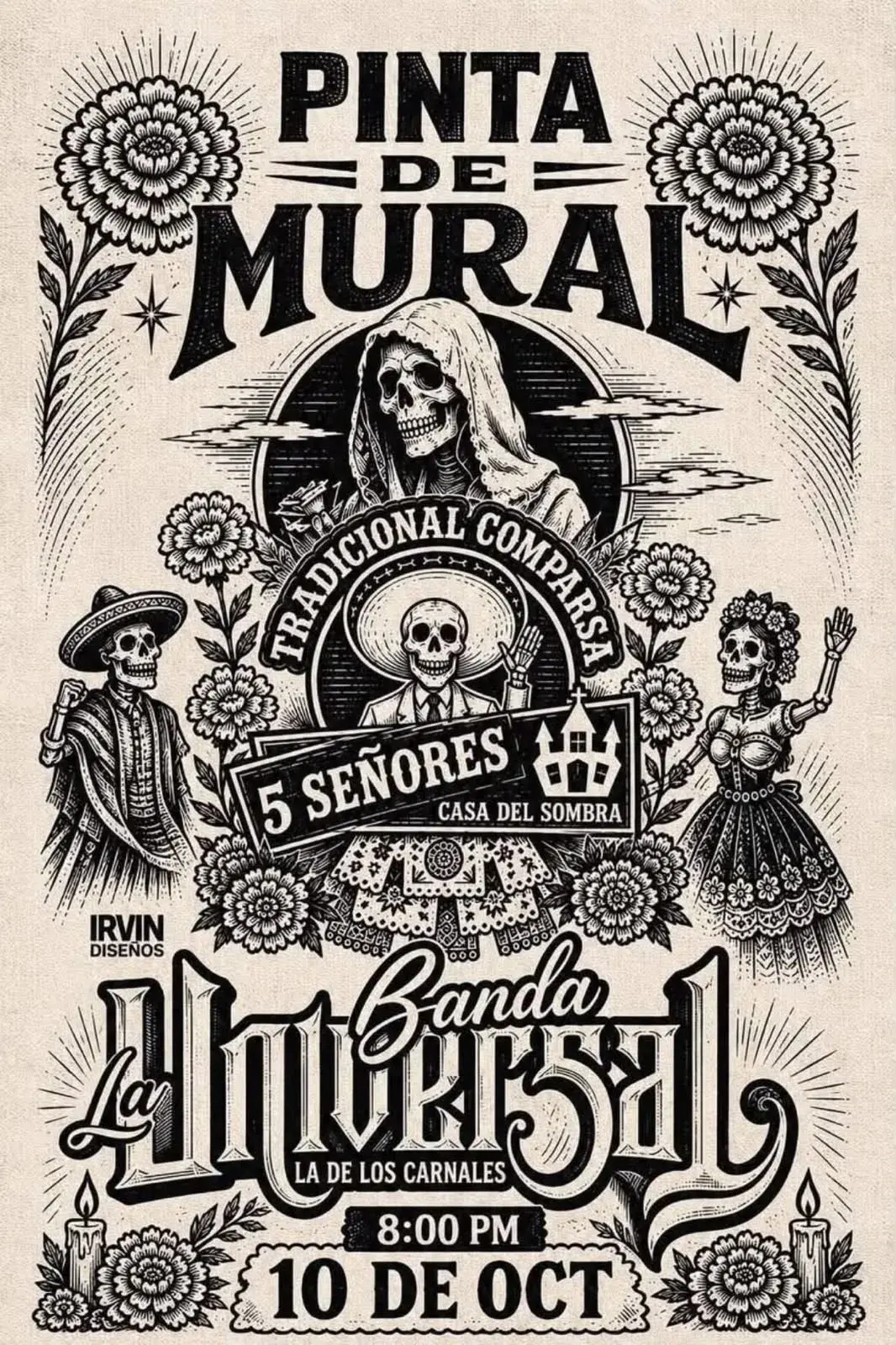 Pinta de Mural: Comparsa y Música en Vivo