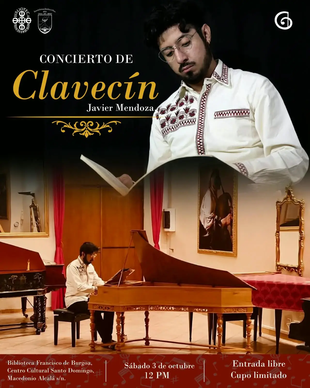 Concierto de Clavecín Javier Mendoza