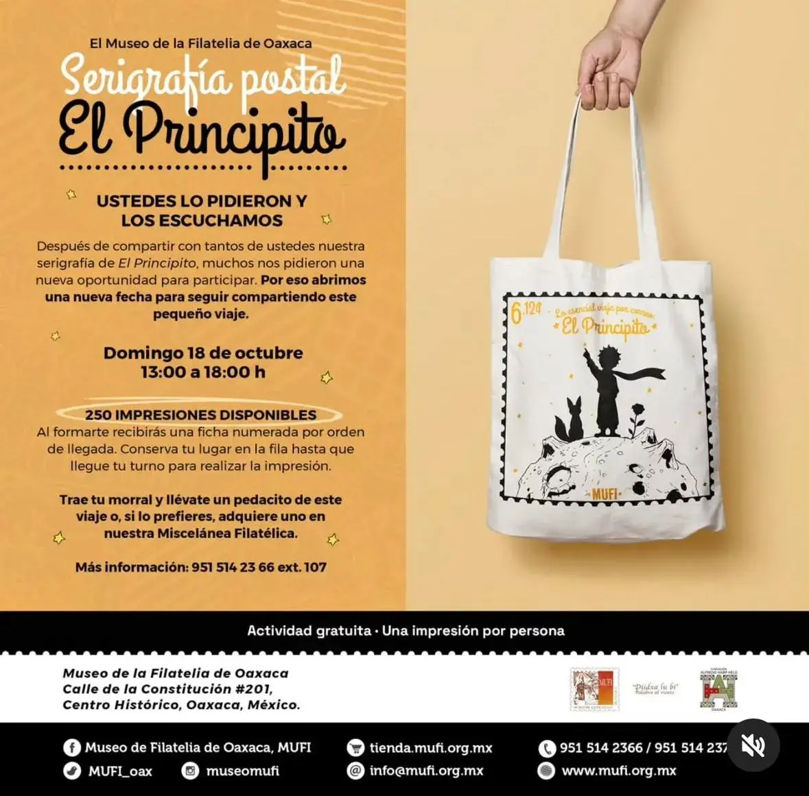 Flyer del evento: Serigrafía postal El Principito