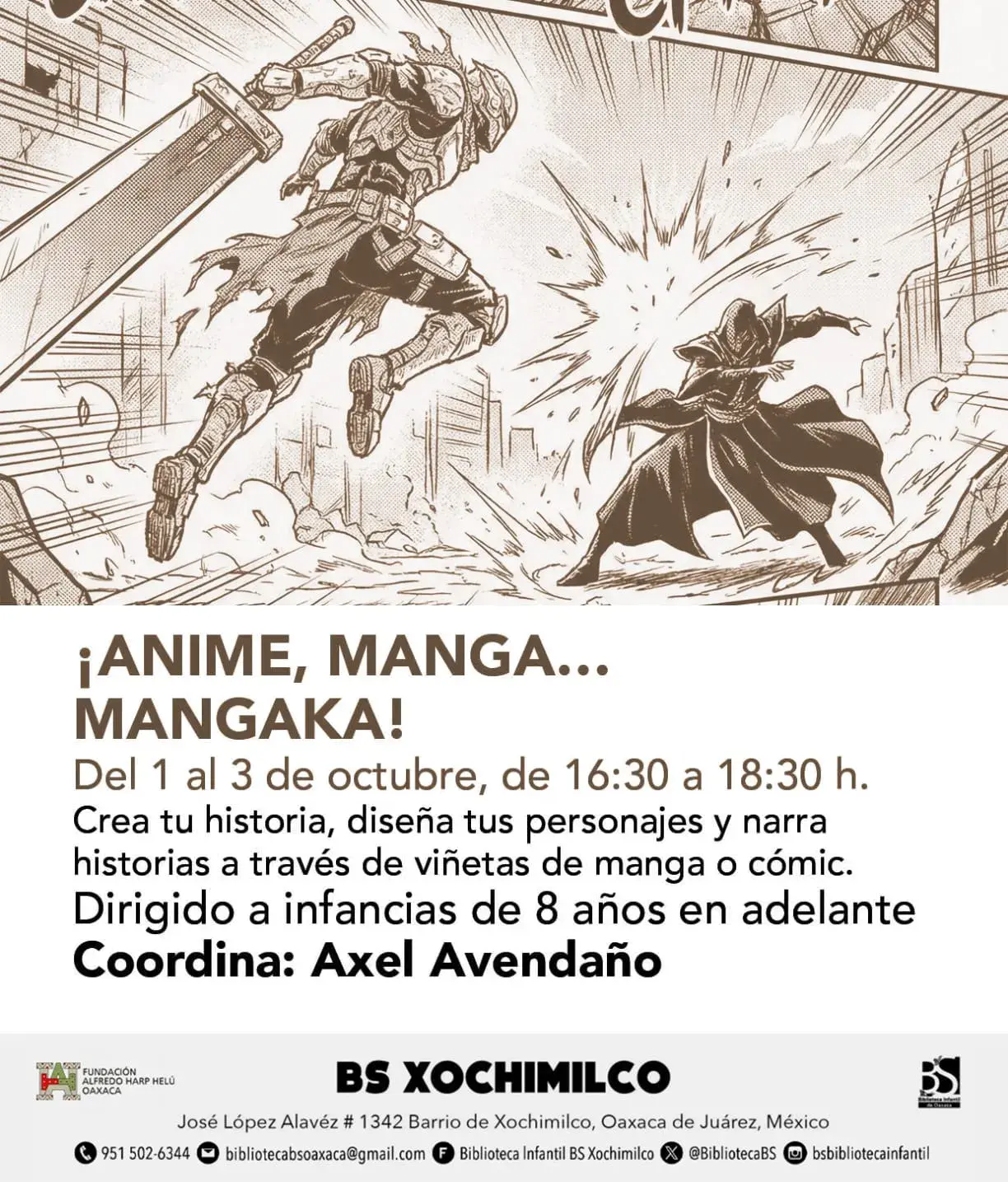 Flyer del evento: ¡ANIME, MANGA... MANGAKA!