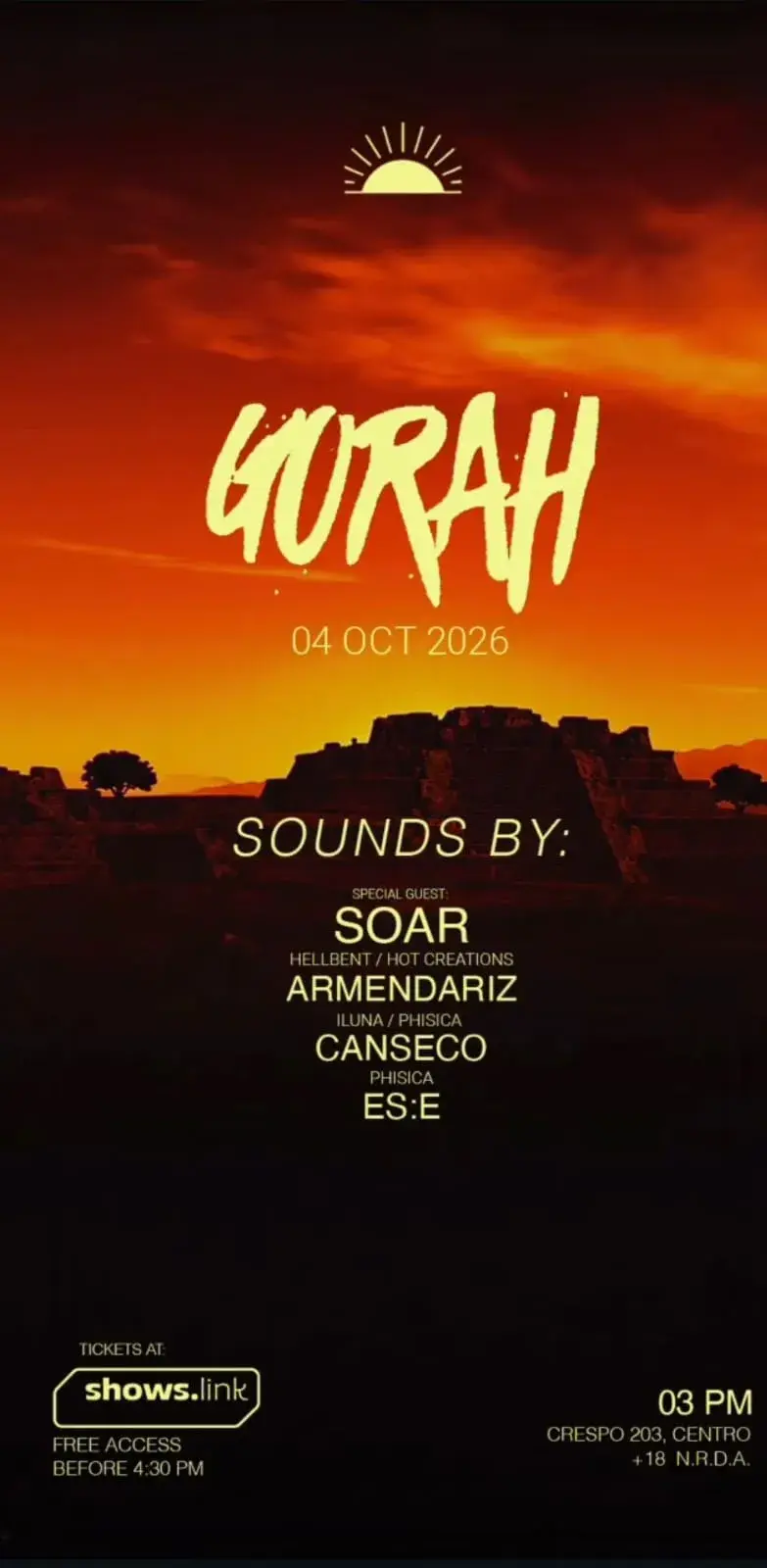 Flyer del evento: Gorah