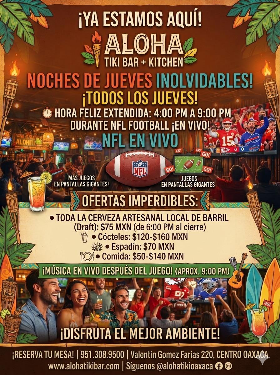 Noches de Jueves Inolvidables! NFL en Vivo