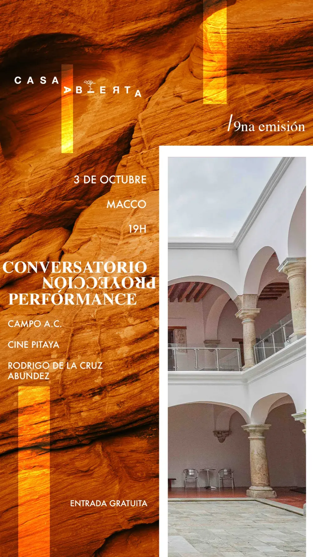 Conversatorio, Proyección y Performance | Casa Abierta 9na Edición