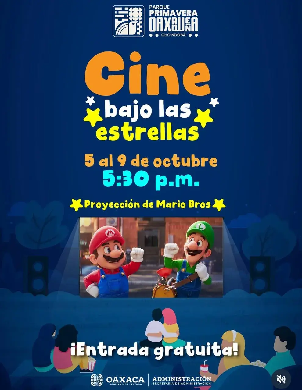Flyer del evento: Cine bajo las estrellas