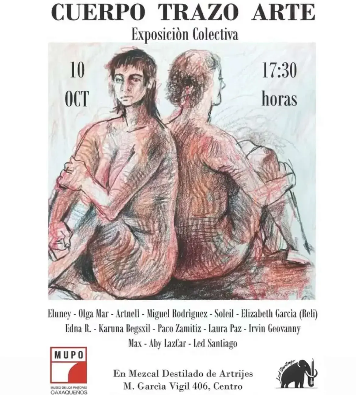 Flyer del evento: BODY LINE ART. Collective Exhibition