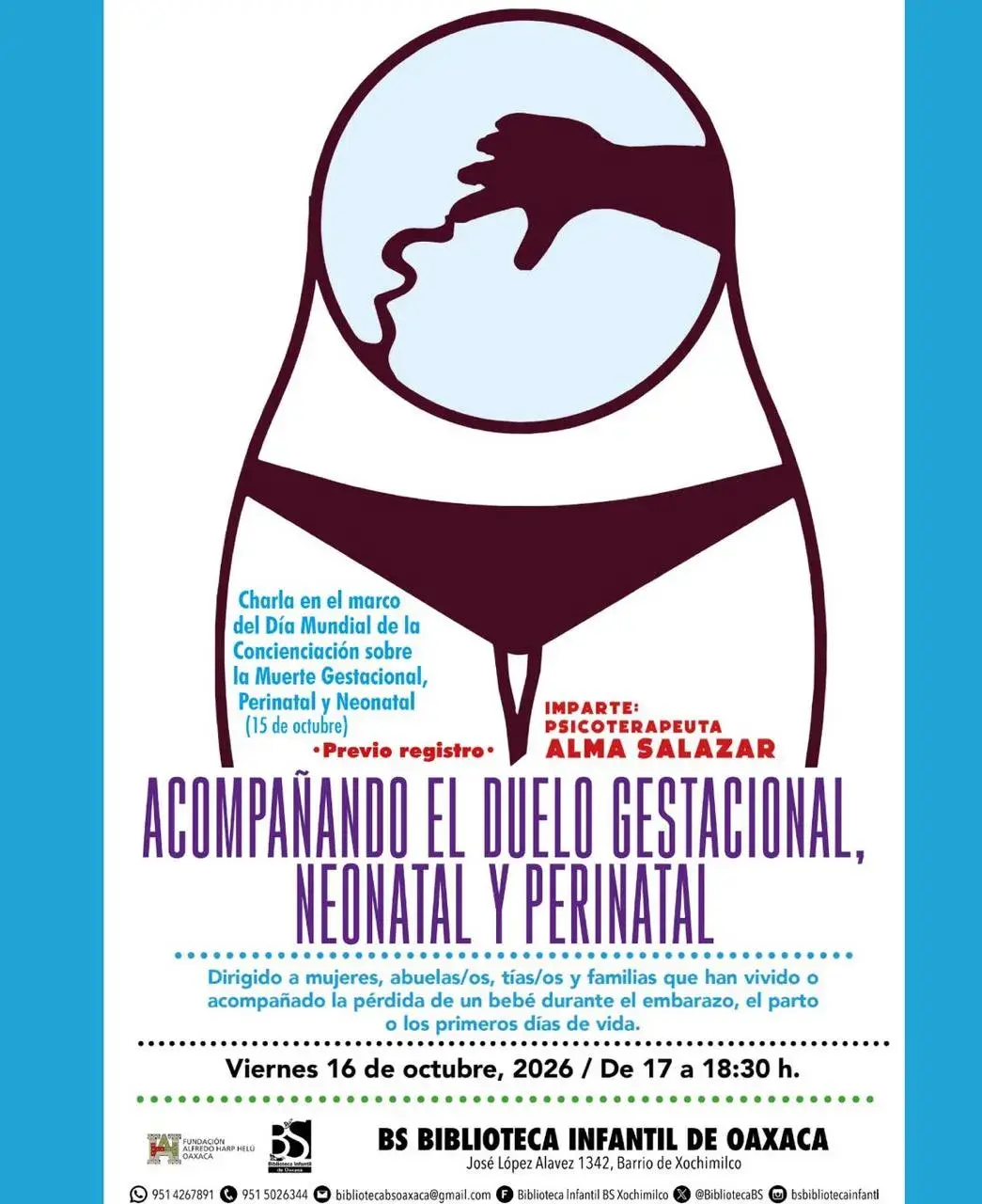 Flyer del evento: Acompañando el Duelo Gestacional, Neonatal y Perinatal