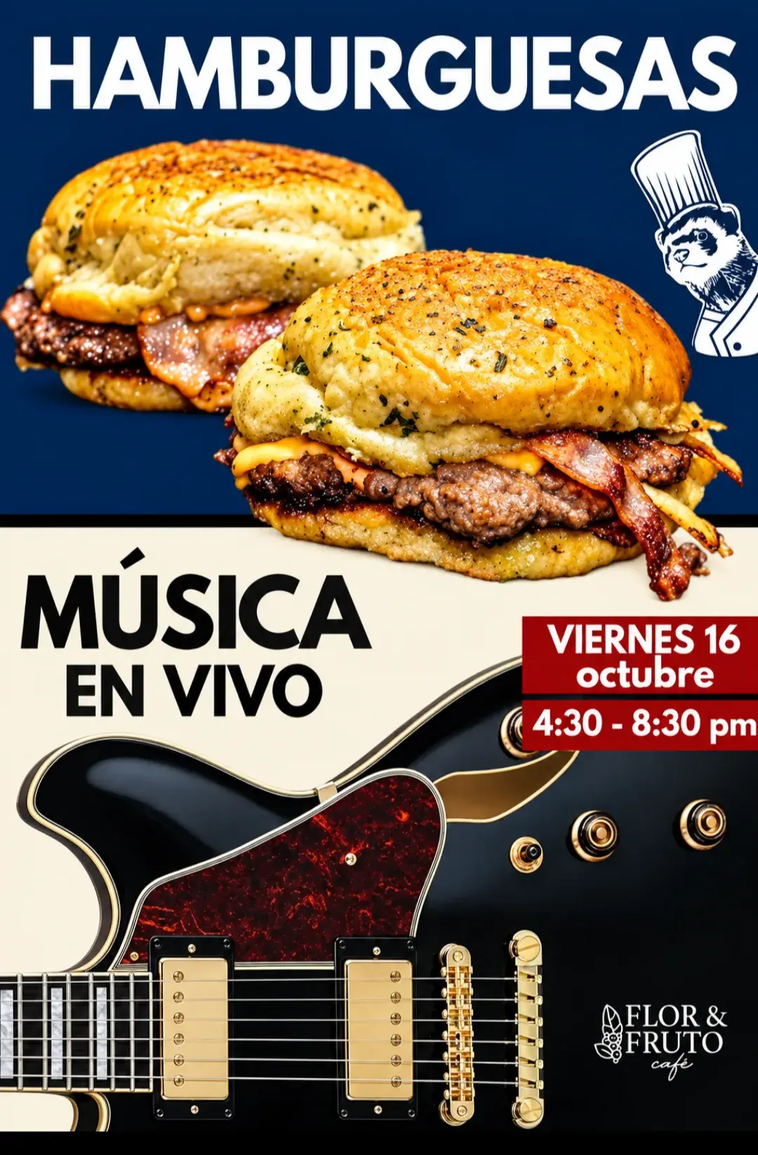 HAMBURGUESAS Y MÚSICA EN VIVO
