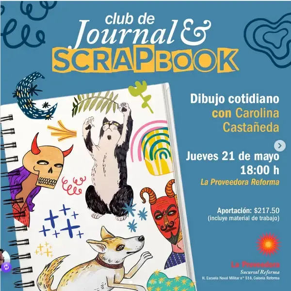 Flyer del evento: Dibujo cotidiano con Carolina Castañeda