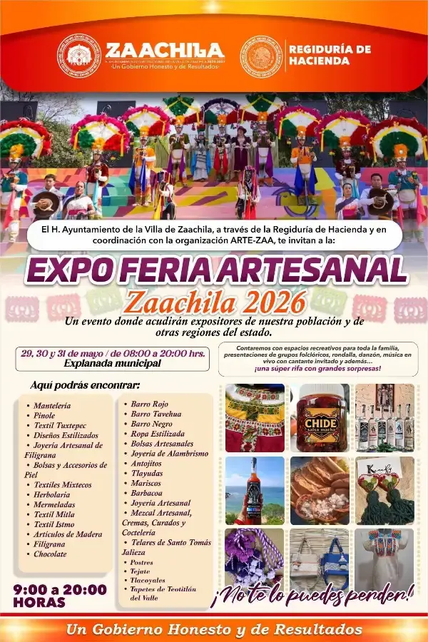 Flyer del evento: Expo Feria Artesanal Zaachila 2026