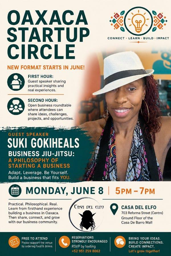 Flyer del evento: Oaxaca Startup Circle