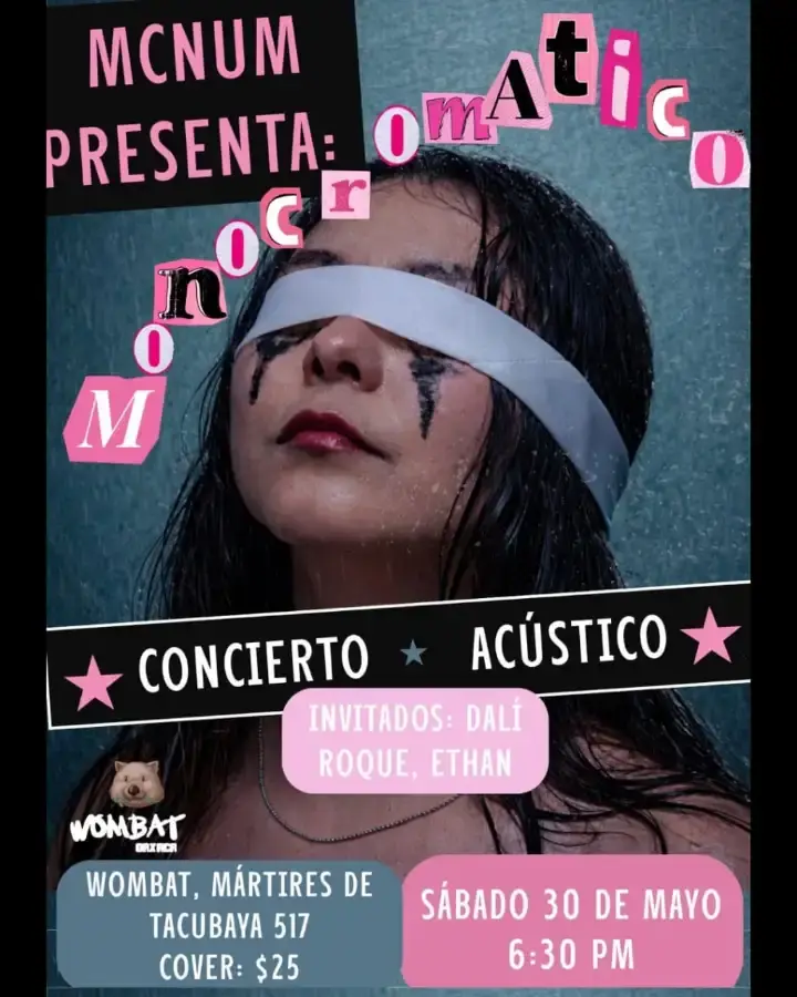 Flyer del evento: MCNUM presenta: Monocromático