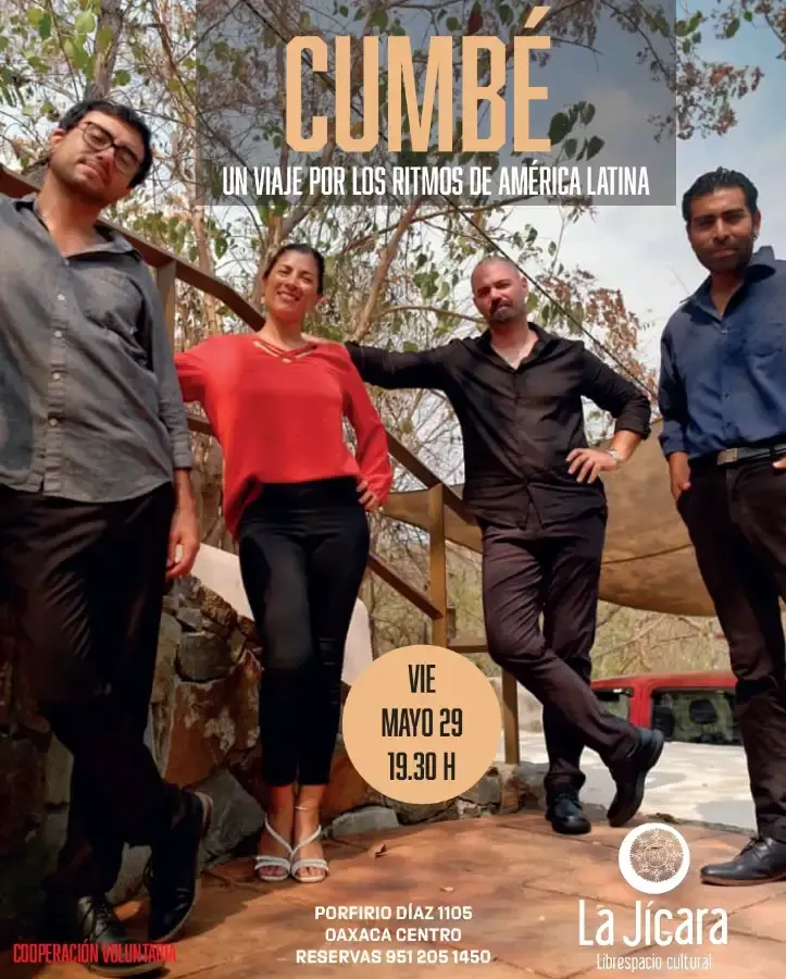 Flyer del evento: CUMBE UN VIAJE POR LOS RITMOS DE AMÉRICA LATINA