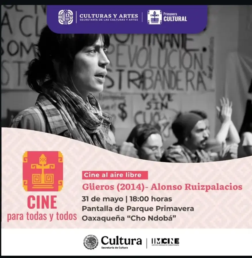 Flyer del evento: Cine al aire libre: Güeros (2014) - Alonso Ruizpalacios