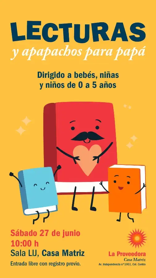 Flyer del evento: Readings and cuddles for dad