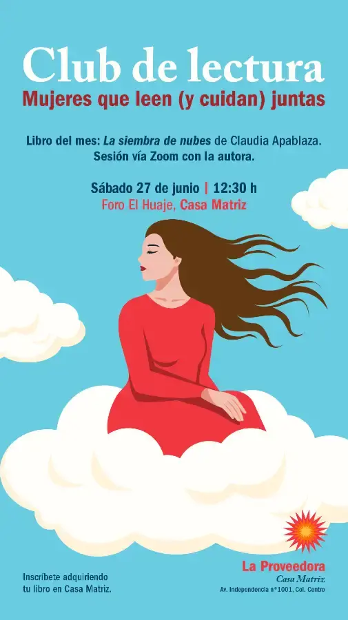 Flyer del evento: Club de lectura Mujeres que leen (y cuidan) juntas