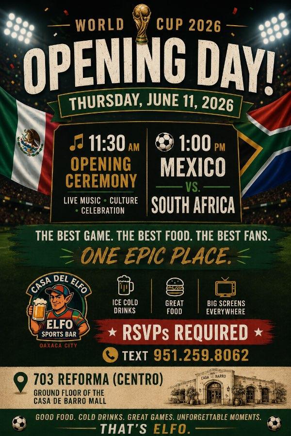 Flyer del evento: Día de Apertura de la Copa Mundial 2026