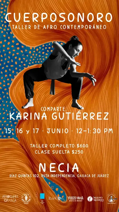 Flyer del evento: Cuerposonoro: Afro-Contemporary Workshop