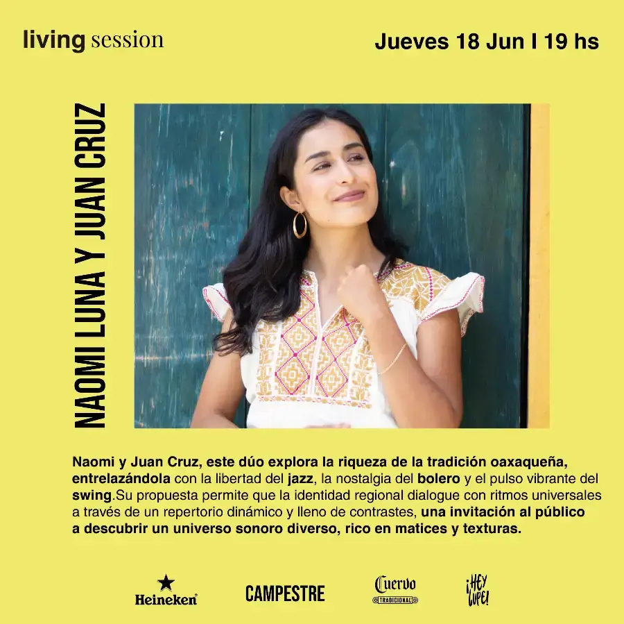 Flyer del evento: Campestre Living Session: Naomi Luna y Juan Cruz