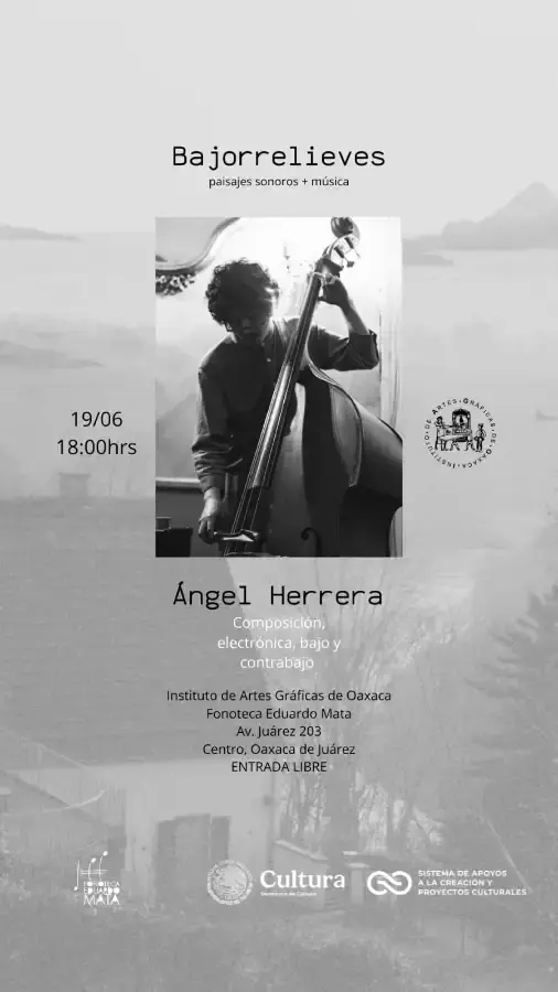 Flyer del evento: Bajorrelieves: paisajes sonoros + música